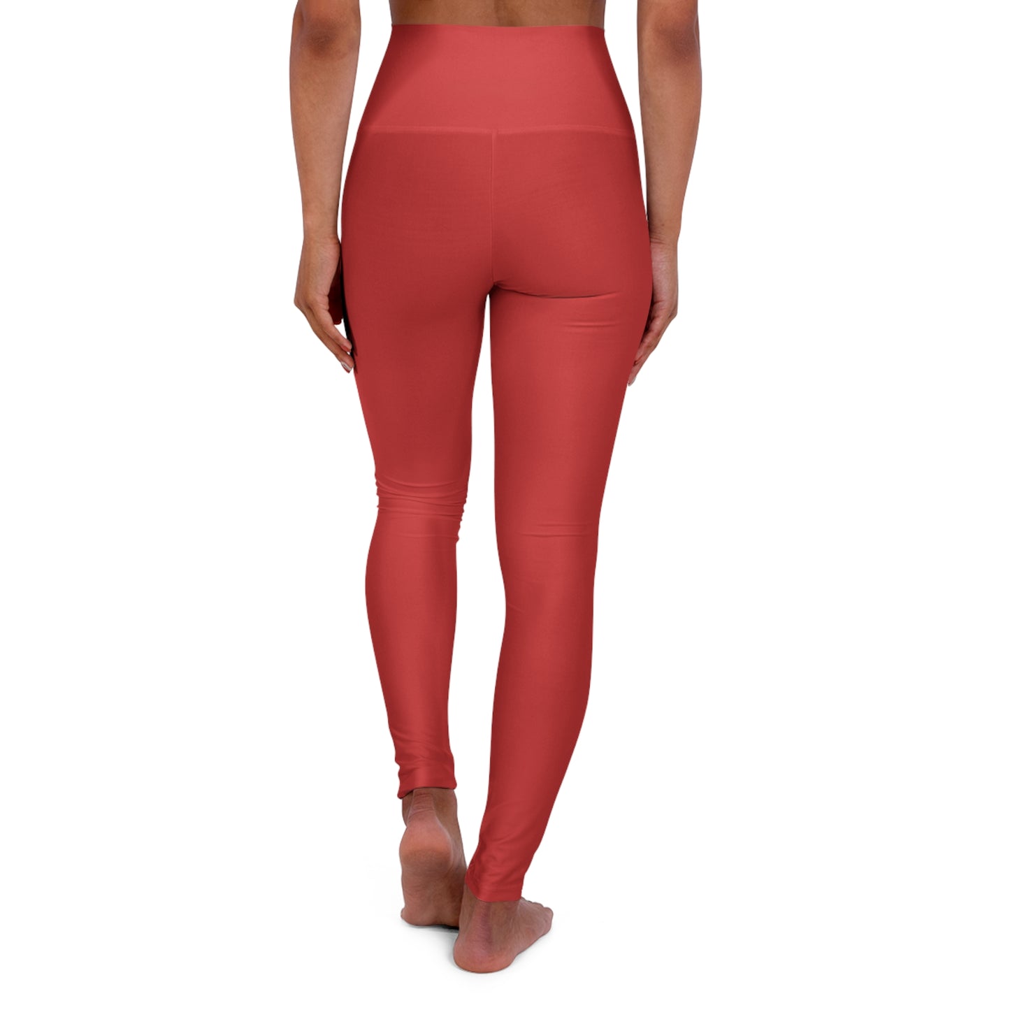 Tomato Jam Red Color High-Waist Yoga Leggings Women's Seamless Poly-Span Stretchy Pants XS-2XL
