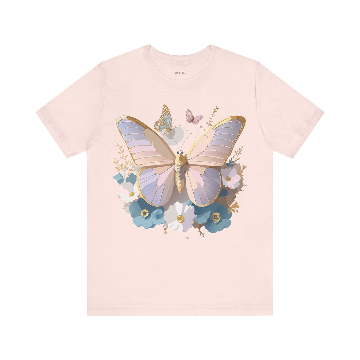 Butterfly Graphic Unisex Cotton Bella+Canvas Tee with Art Design n29