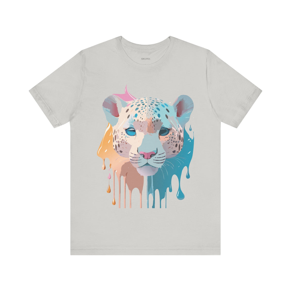 Cheetah Graphic Unisex Cotton Bella+Canvas Tee with Art Animal Design e7