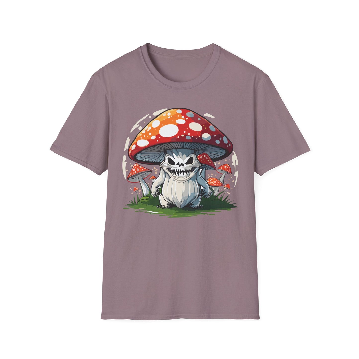 Mashroom Tee Shirt Unisex Softstyle 64000 100 Percent Ring Spun Cotton Funny Mashroom Fungus Design