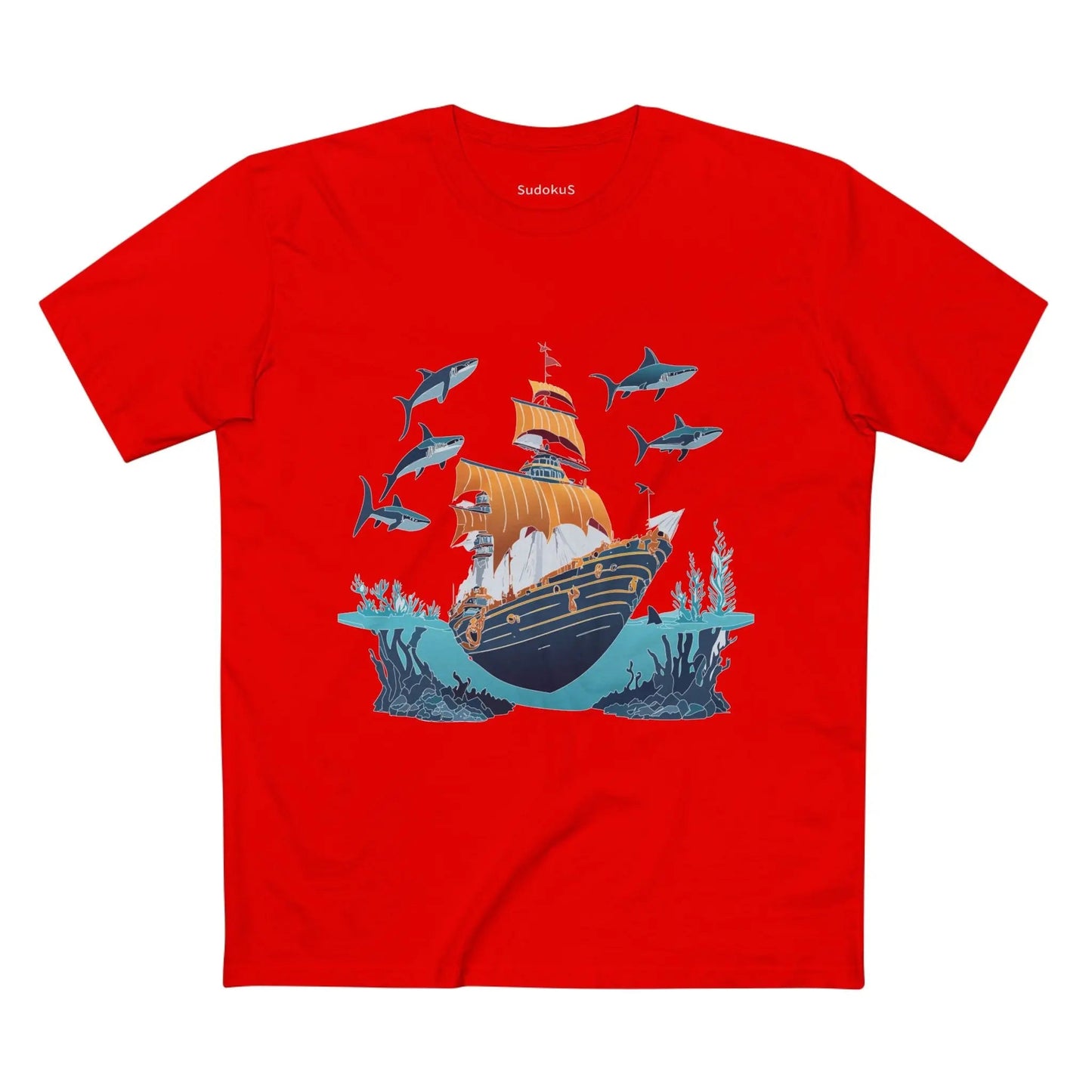 Ocean Coast Graphic Unisex 100 Cotton Staple Tee 27