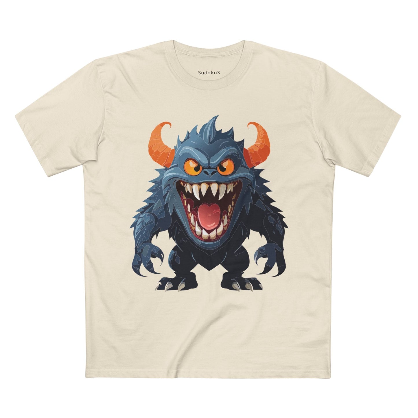 Cartoon Monsters Graphic Unisex 100 Cotton Staple Tee 30