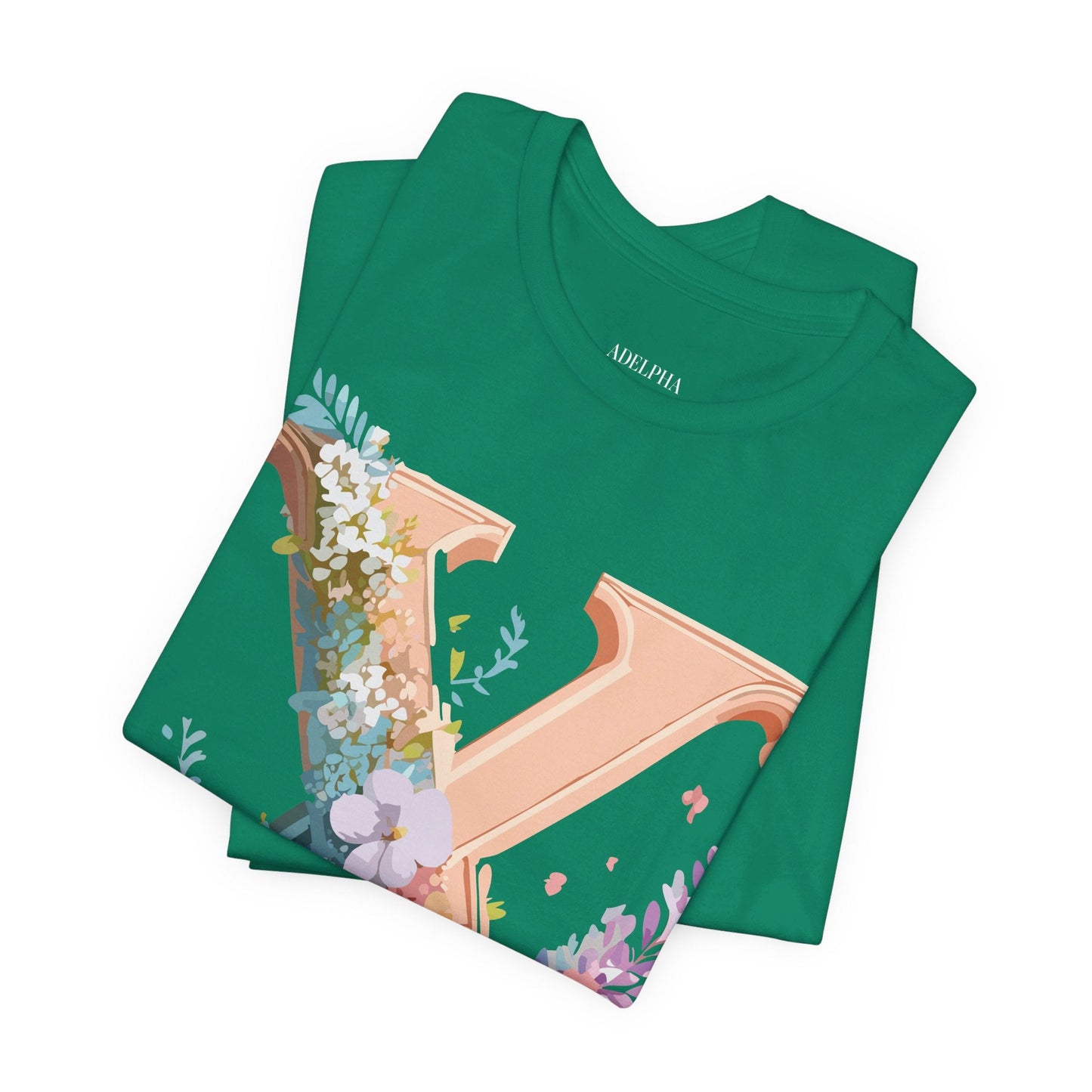 Letter X Shirt Graphic Tee Unisex Short Sleeve Vintage Inspired Adelpha Art Design