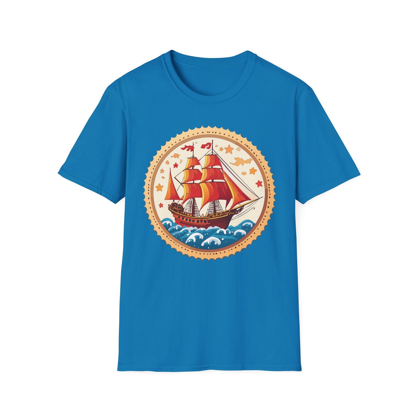 Ship T Shirts Frigate Vessel Tee Shirt Unisex Short Sleeve Gildan Softstyle 100 Percent Cotton