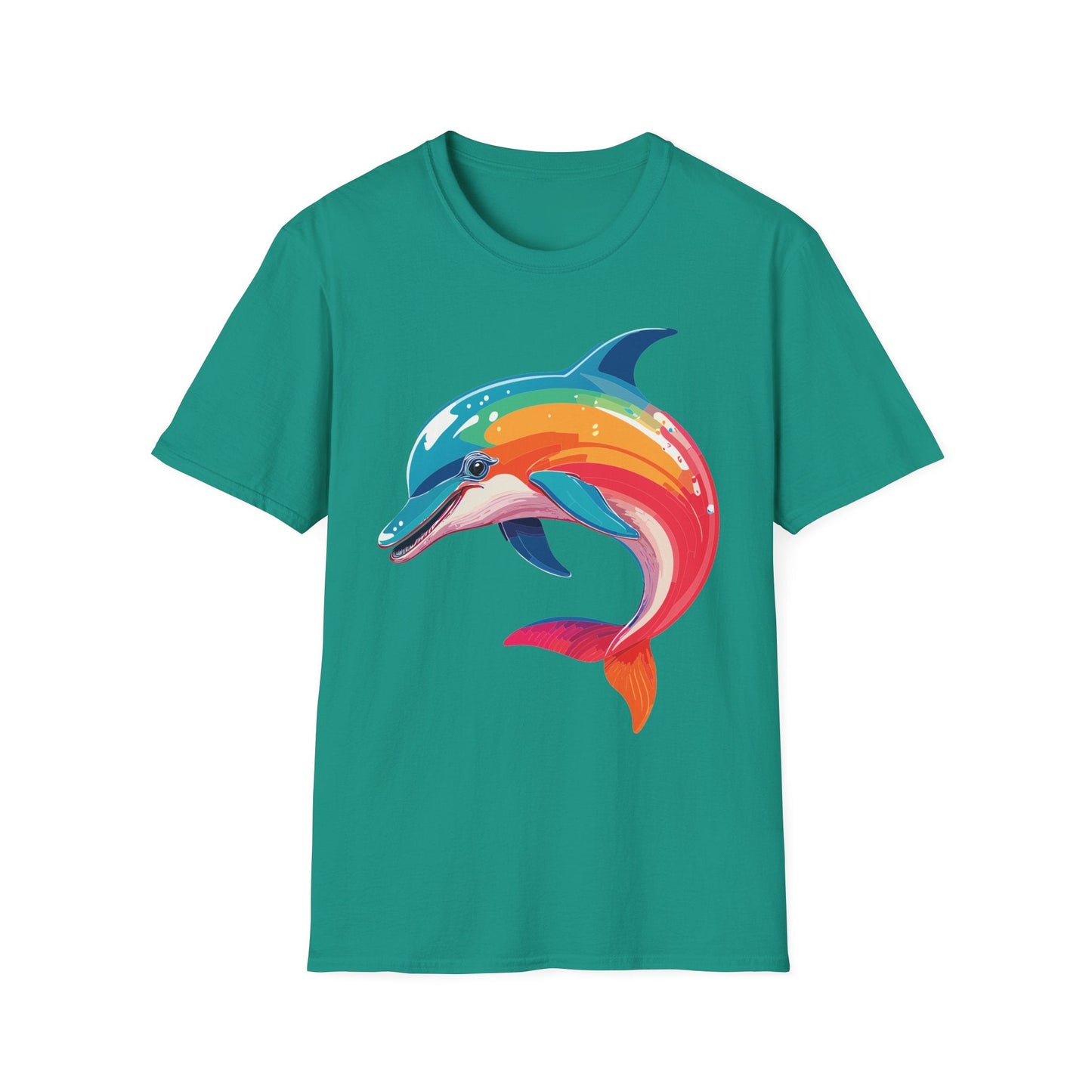 Dolphin Shirt For Unisex 100 Percent Ring Spun Cotton Gildan Softstyle 64000 Short Sleeve Tee