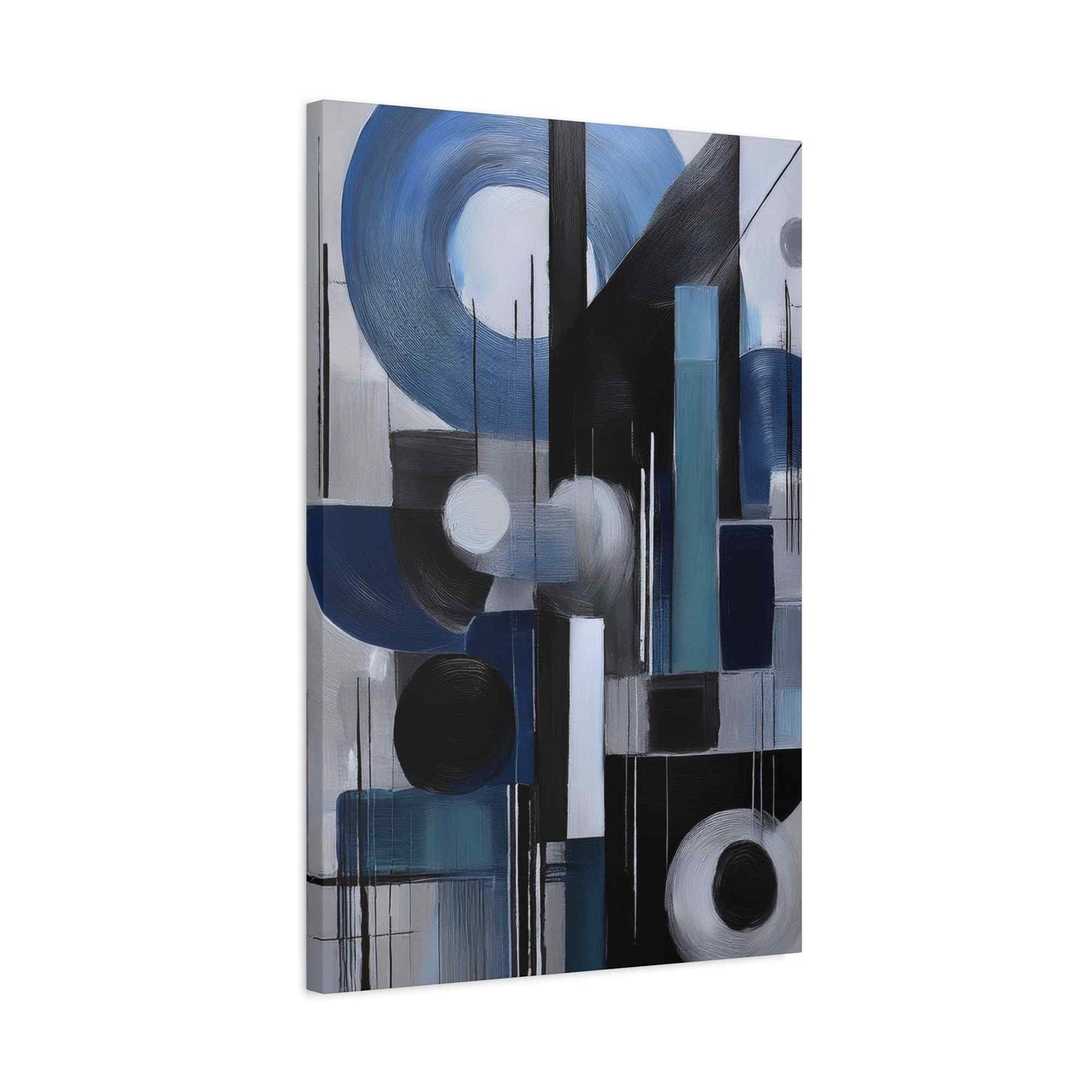 Blue Abstract Painting Print Canvas 20x24,20x30,24x30, 24x32,24x36,30x40, 32x48,36x48,40x60 Pine-Wood Inner Frame ABS-28