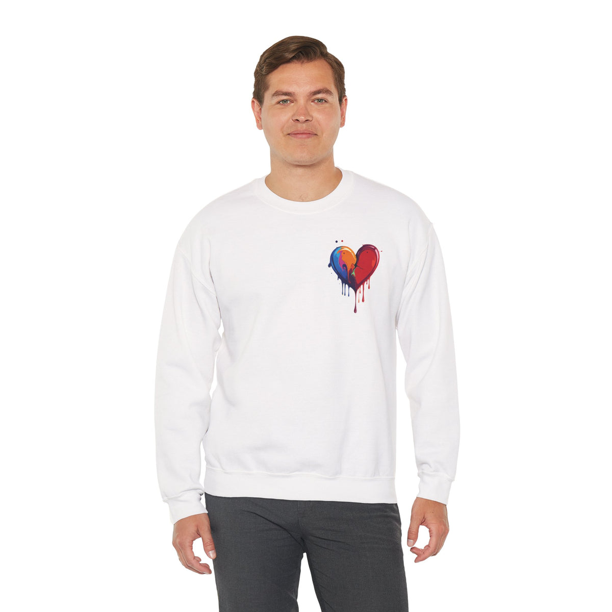 Small Bleeding Heart Sweatshirt, Small Heart Sweatshirt, Valentine's Day Sweatshirt, Heart Sweatshirt 117