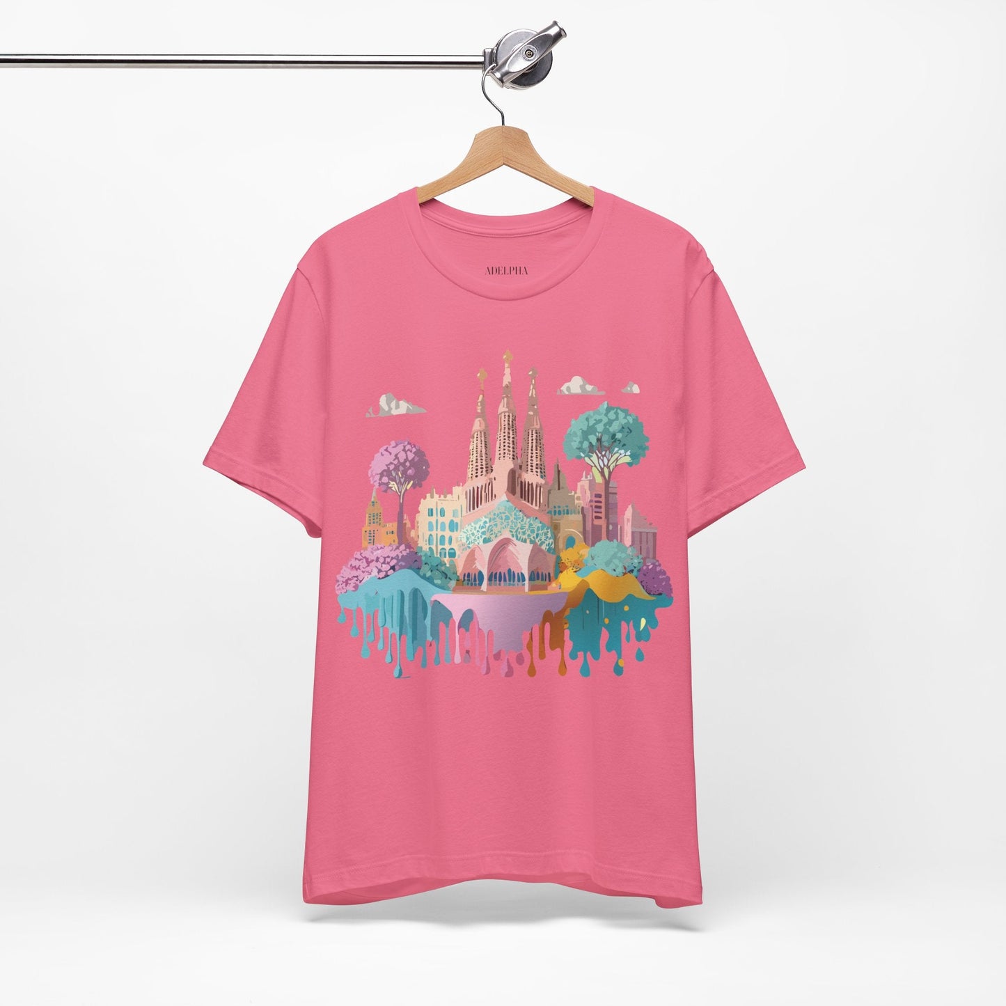Unisex Graphic Tee With Original Vintage Inspired Artwork By Adelpha Barcelona Style