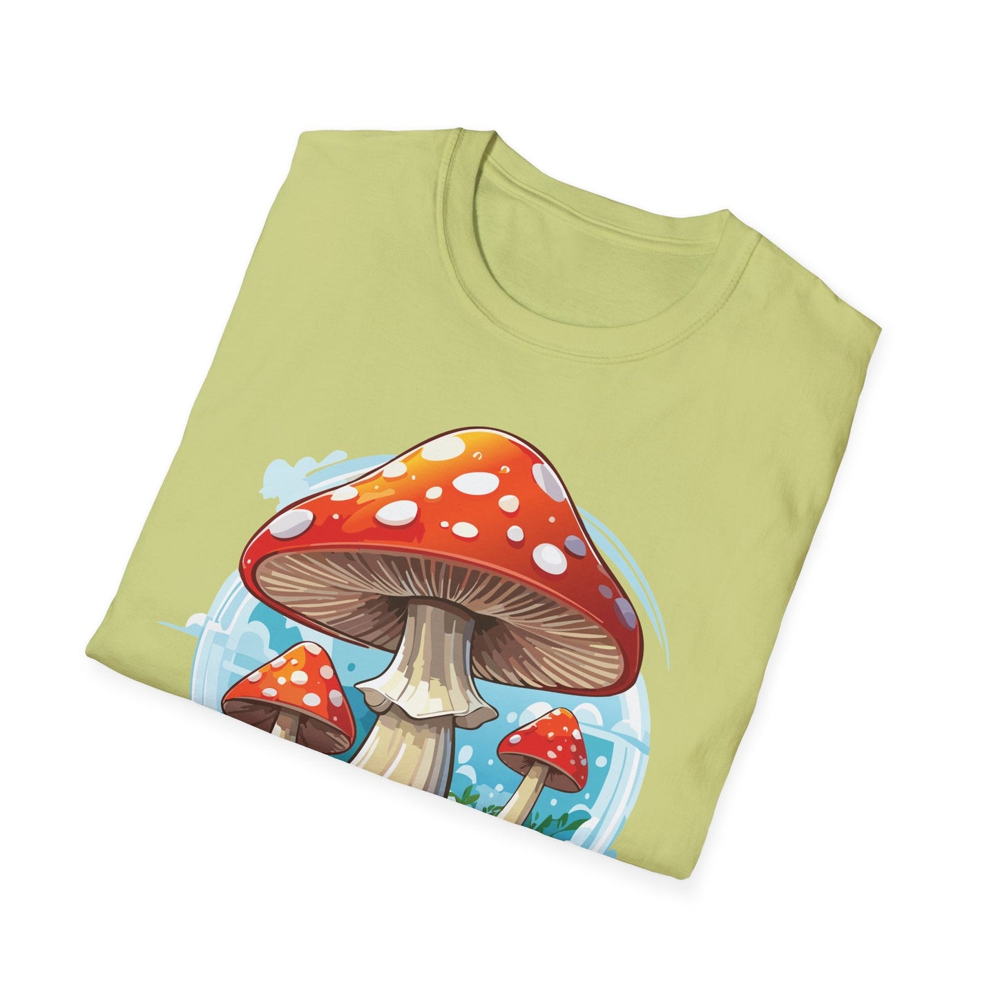Mashroom Tee Shirt Unisex Funny Mashroom Design 100 Percent Cotton Softstyle Tee