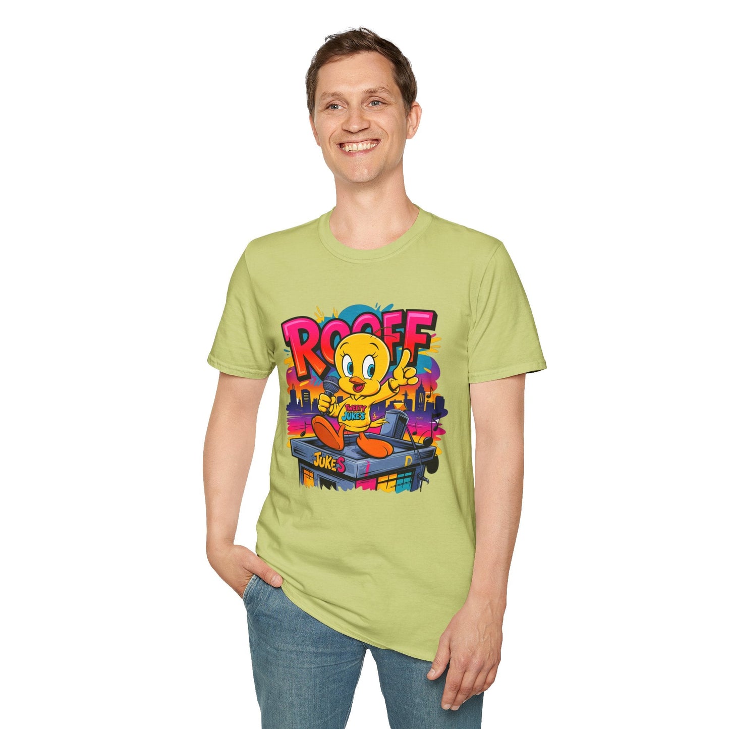 Unisex Cartoon T Shirt With Animation Funny Animals Tee Softstyle Gildan 64000 Cotton
