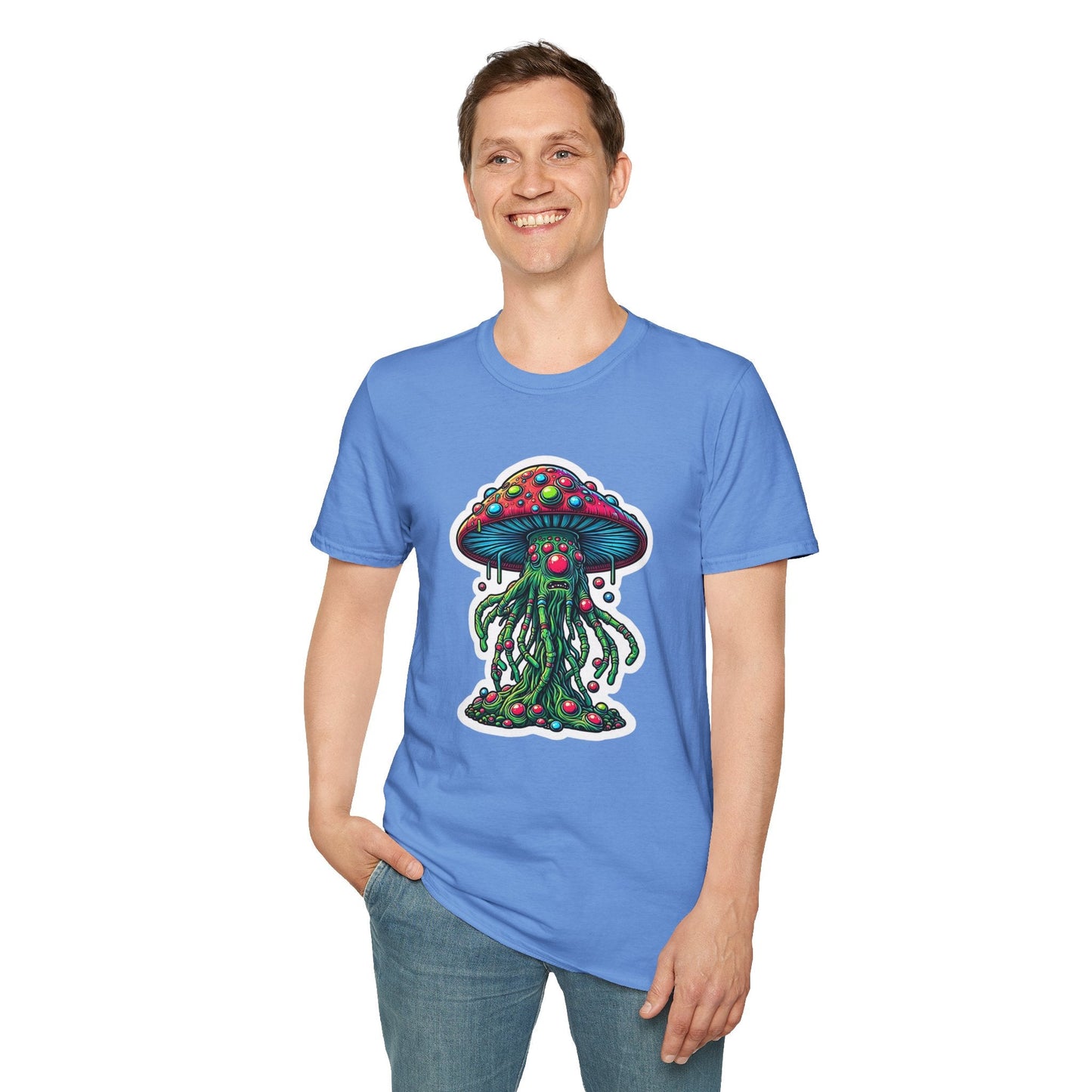 Mashroom Tee Shirt Unisex Funny Mashroom Shirt With Fungus Art Design Gildan Softstyle 64000