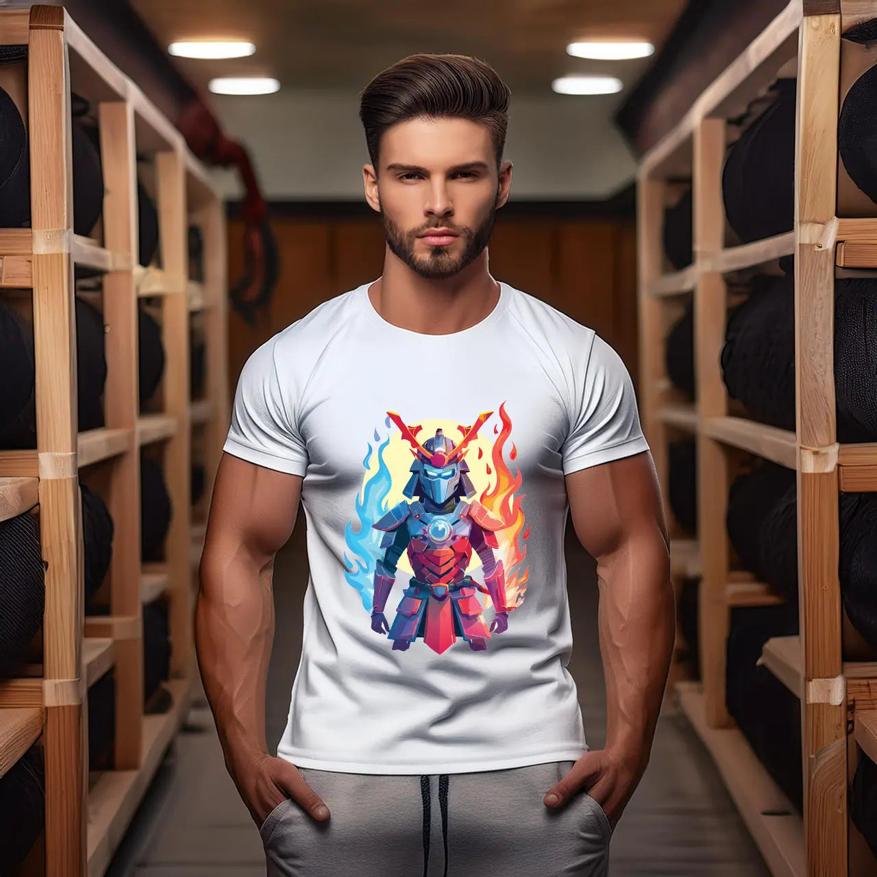 Samurai Graphic Unisex 100 Cotton Staple Tee 25