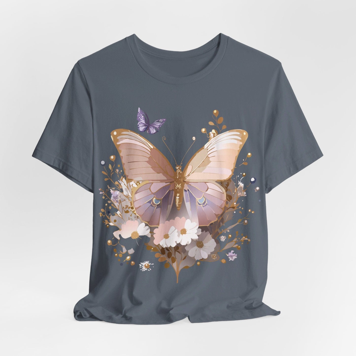 Butterfly Graphic Tee From Adelpha Unisex Short Sleeve Vintage Artwork