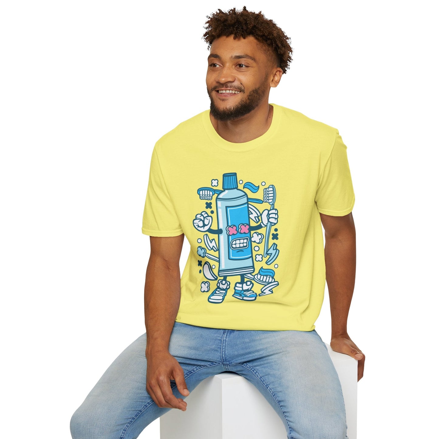 Cartoon Animation T Shirt Unisex Gildan Softstyle 64000 Tee With Fun Art Design Artwork