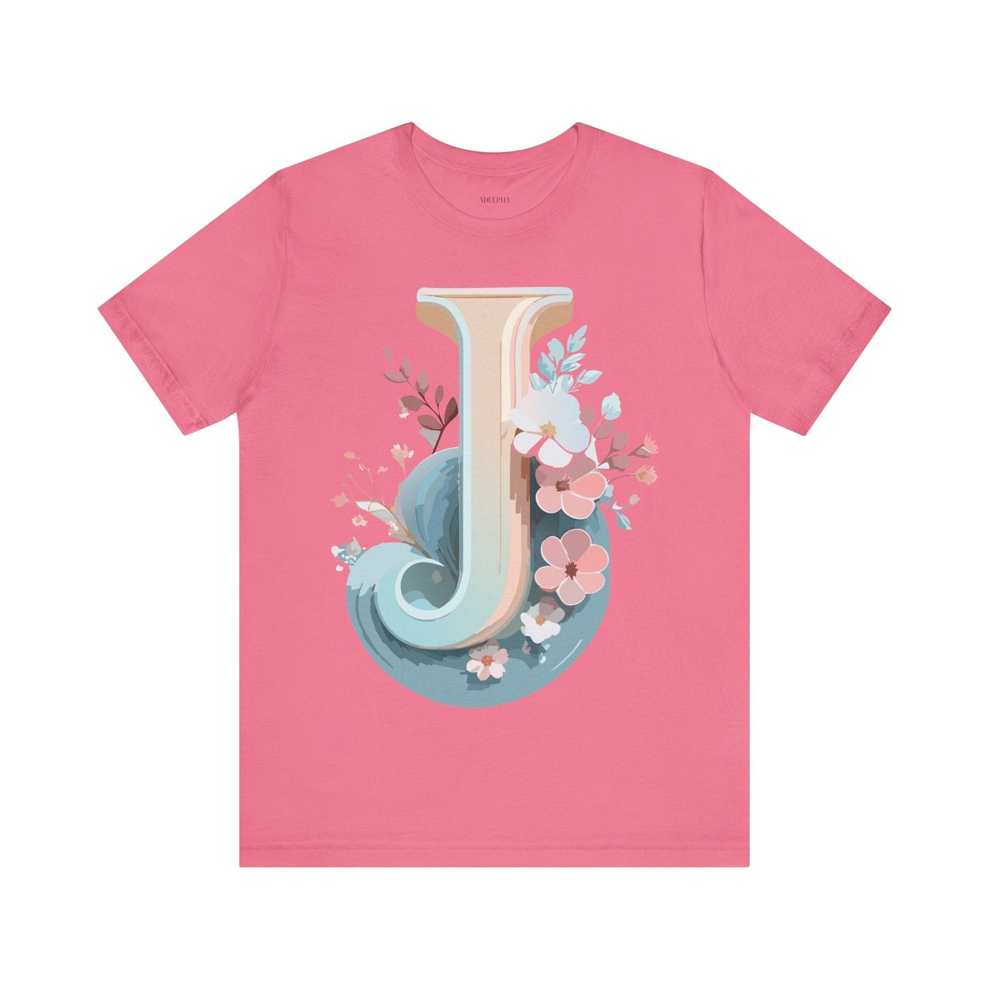 Letter J Shirt Graphic Tee For Unisex Style By Adelpha Vintage Inspired Art Tee Design