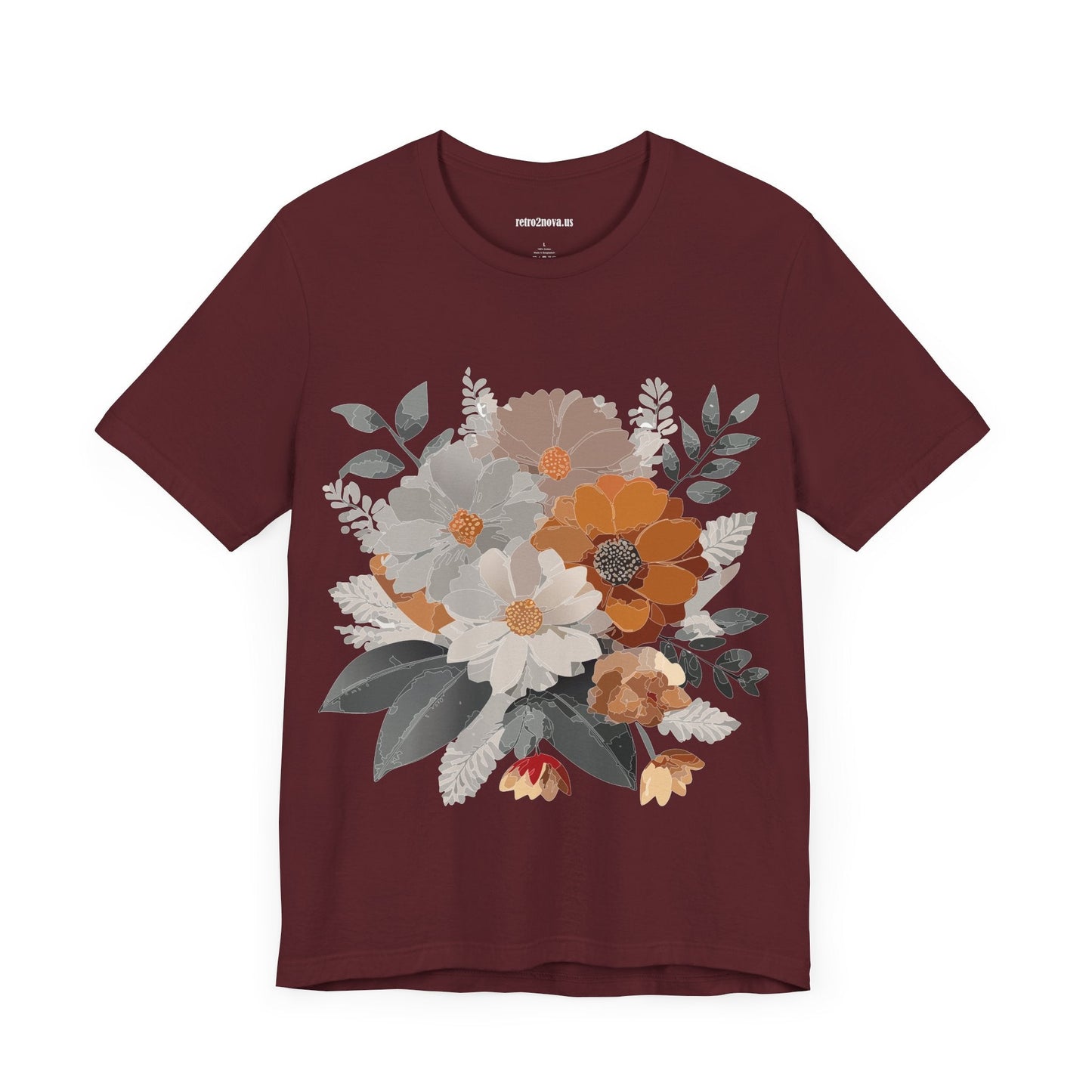 Flowers Shirt Floral Shirt Unisex Tee Lightweight Jersey Short Sleeve Floral Print Free Shipping