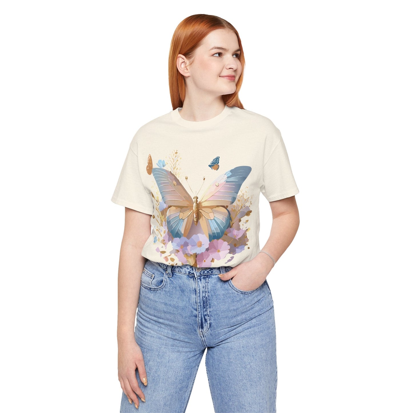 Butterfly Graphic Tee By Adelpha Vintage Inspired Unisex Short Sleeve