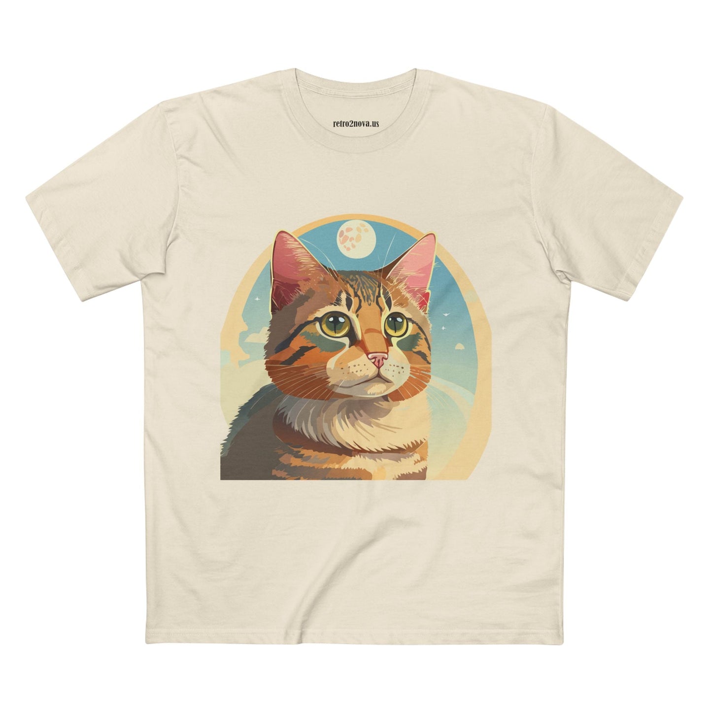 Cat Shirt Unisex Premium Cotton Tee With Original Cat Art Design Retro2Nova Soft Breathable Regular Fit