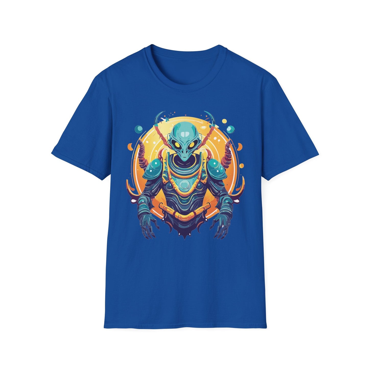 Alien Graphic Unisex Cotton Softstyle UFO Artwork Tee 16