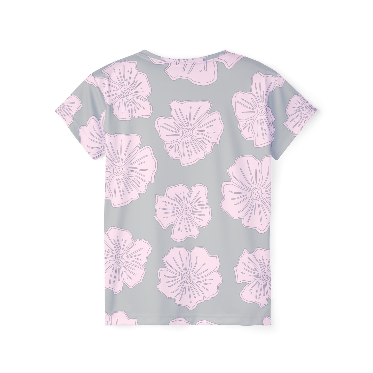 Poly Jersey Tee Shirt with floral prints