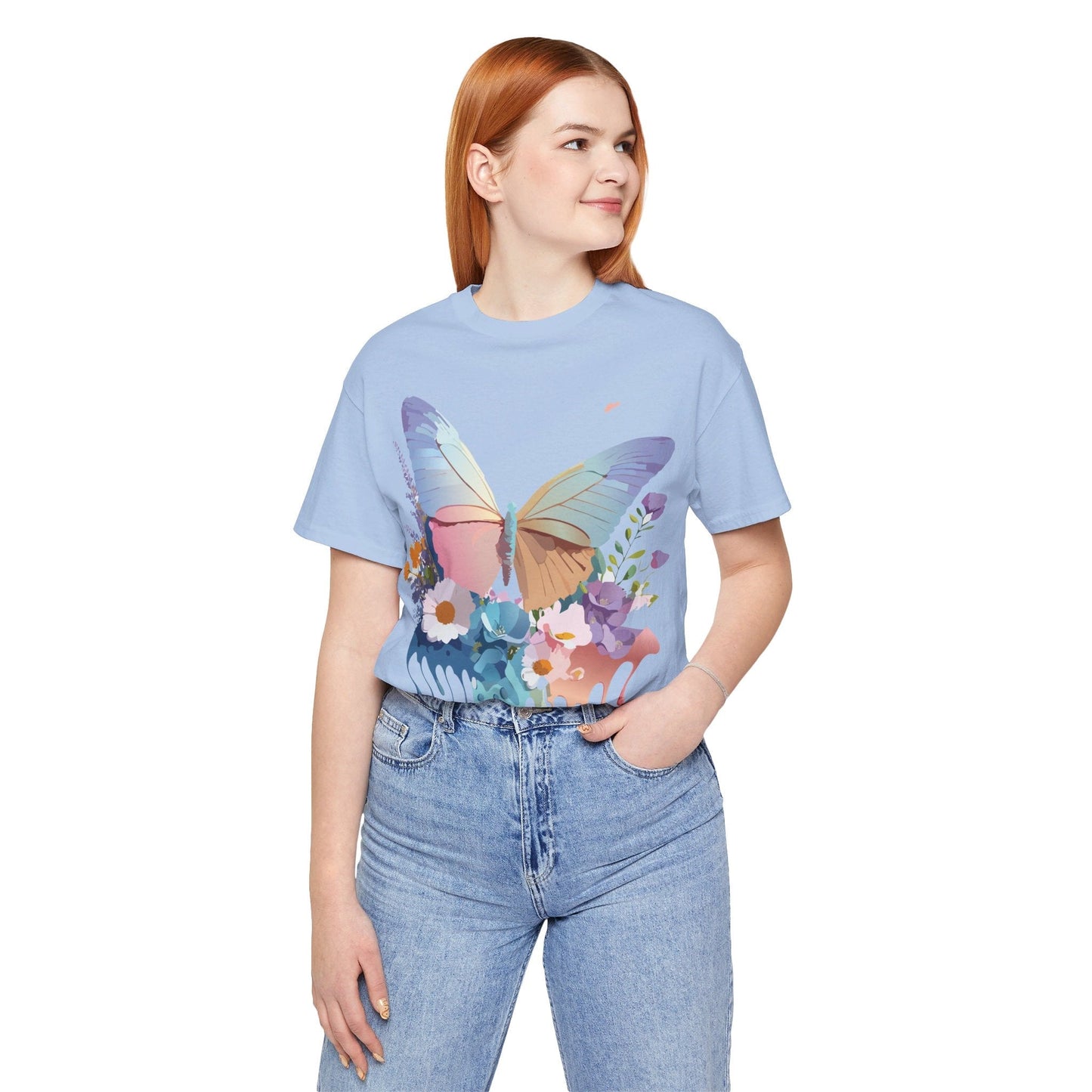 Butterfly Graphic Tee Unisex Vintage Inspired Art Design by Adelpha