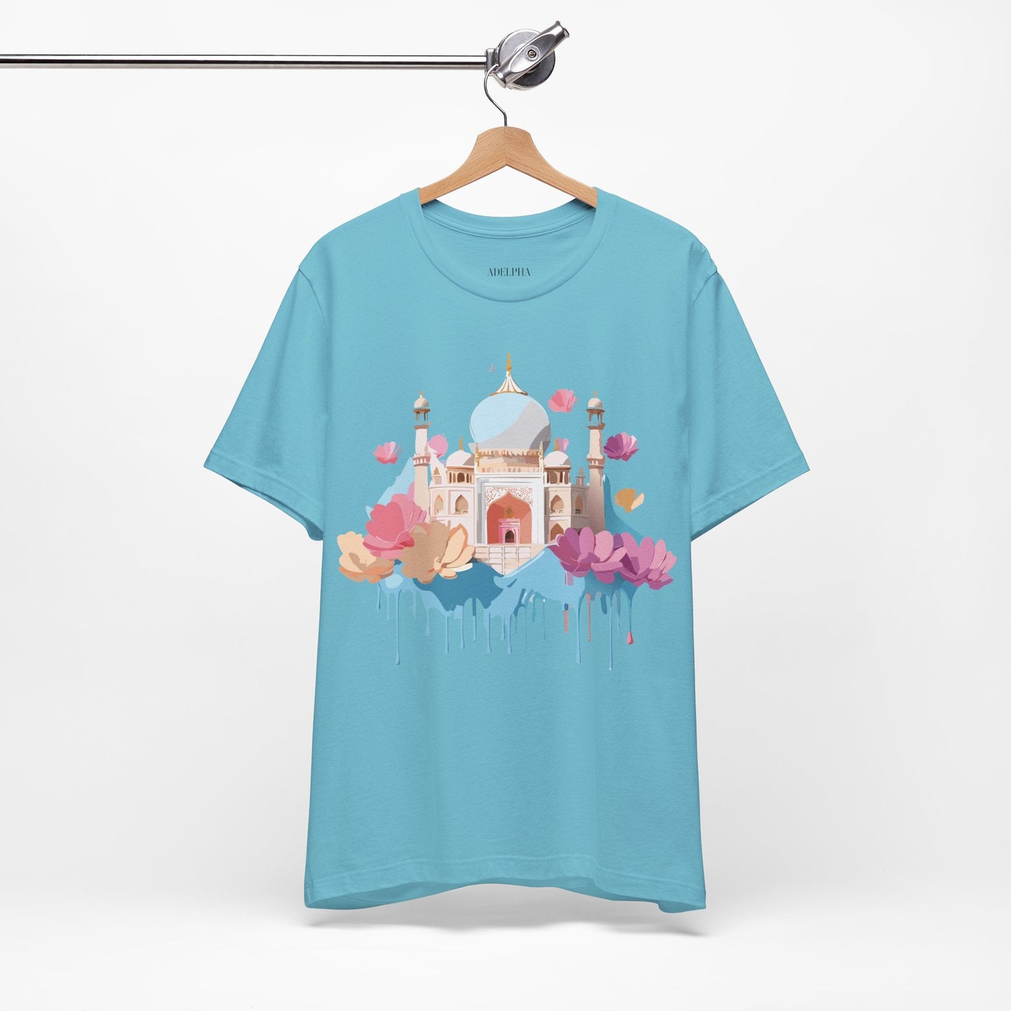 Tourist Shirt Taj Mahal Graphic Tee Unisex Short Sleeve Art From Adelpha Vintage Inspired