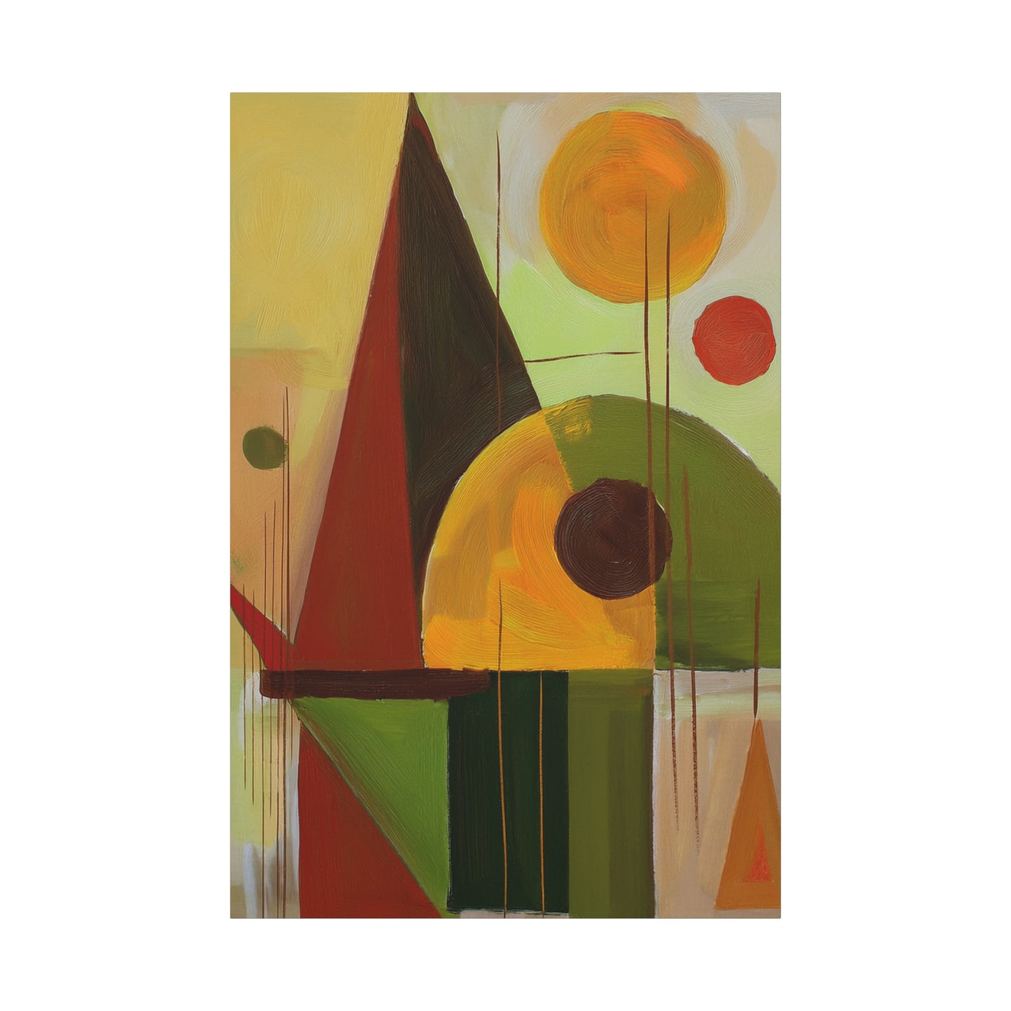 Abstract Geometric Painting Print Canvas 20x24,20x30,24x30 24x32,24x36,30x40 32x48,36x48,40x60 Pine-Wood Inner Frame ABS-60