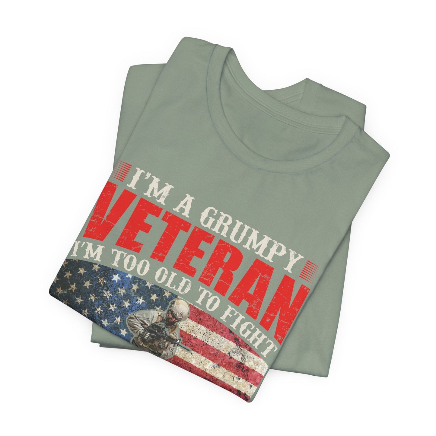 Army Veteran Patriotic Graphic Design Unisex Cotton T-Shirt v38