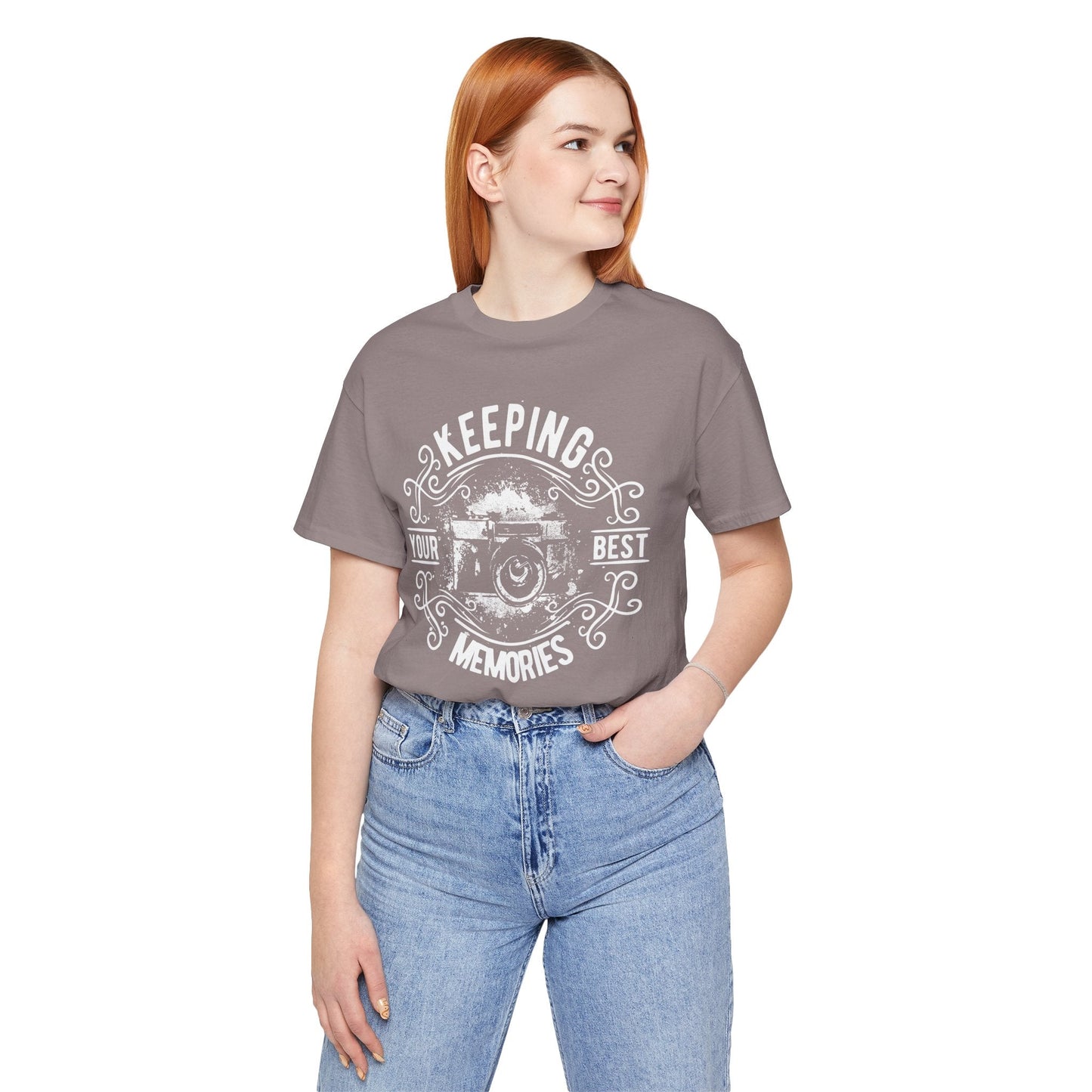 Keeping Your Best Memories T-Shirt Vintage Camera Graphic T-Shirt A-5