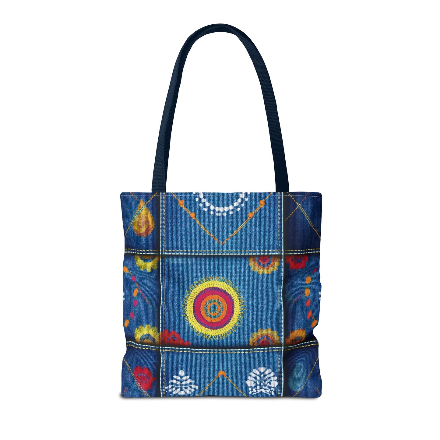 Diwali Graphic Denim Fabric Imitation Print Unisex Canvas Bag Poly Spun 3 Sizes Tote Bag 205-17