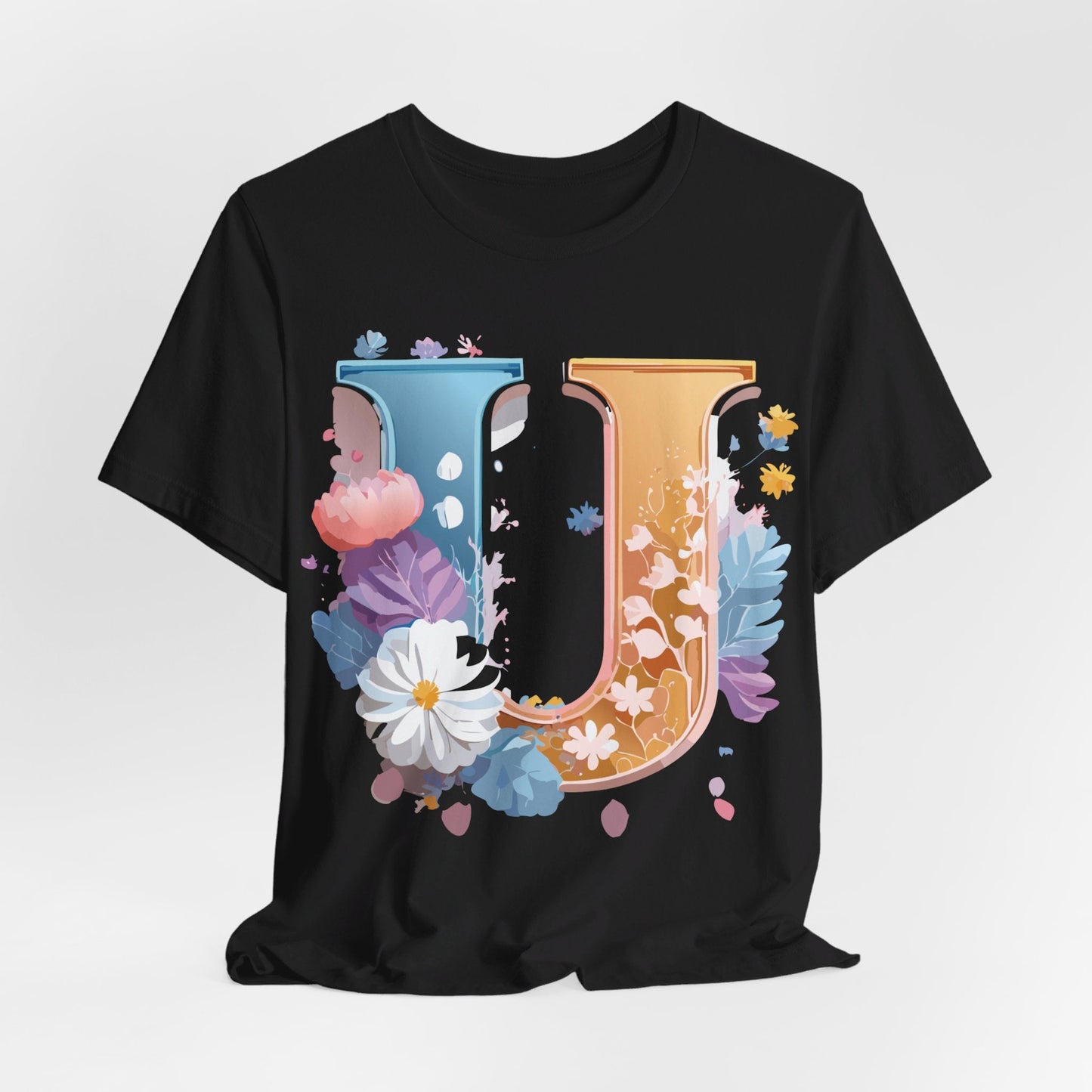 Letter U Graphic Tee Unisex Jersey Short Sleeve Premium Adelpha Art Design Shirt