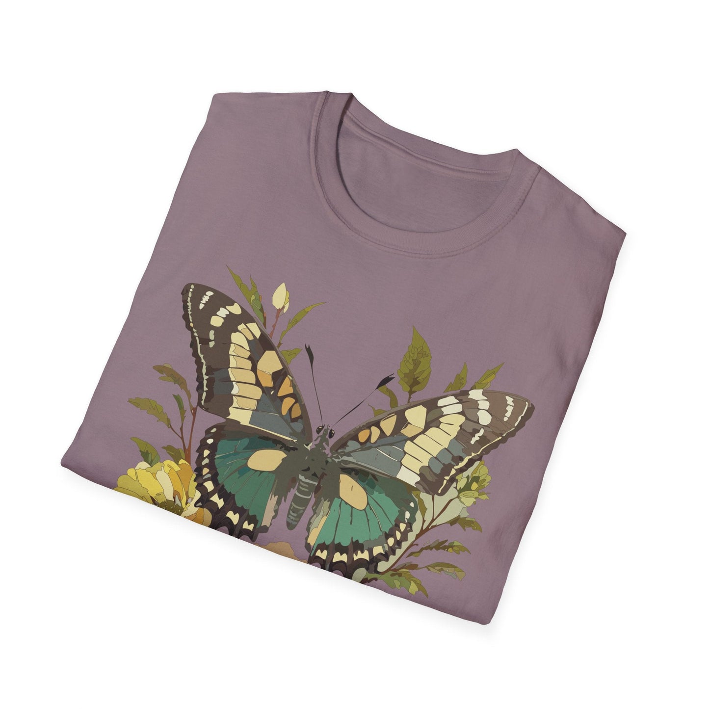 Butterfly Shirt Unisex Monarch Butterfly Tee Gildan Softstyle 64000 100 Percent Ring Spun Cotton