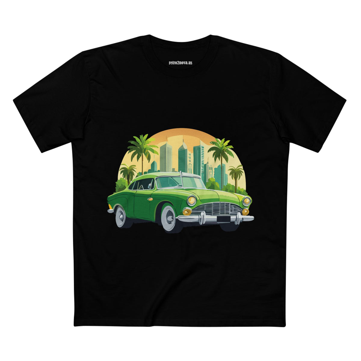 Retro Car Vintage Graphic Tee Staple Unisex 100 Cotton Tee Shirt - RC-7