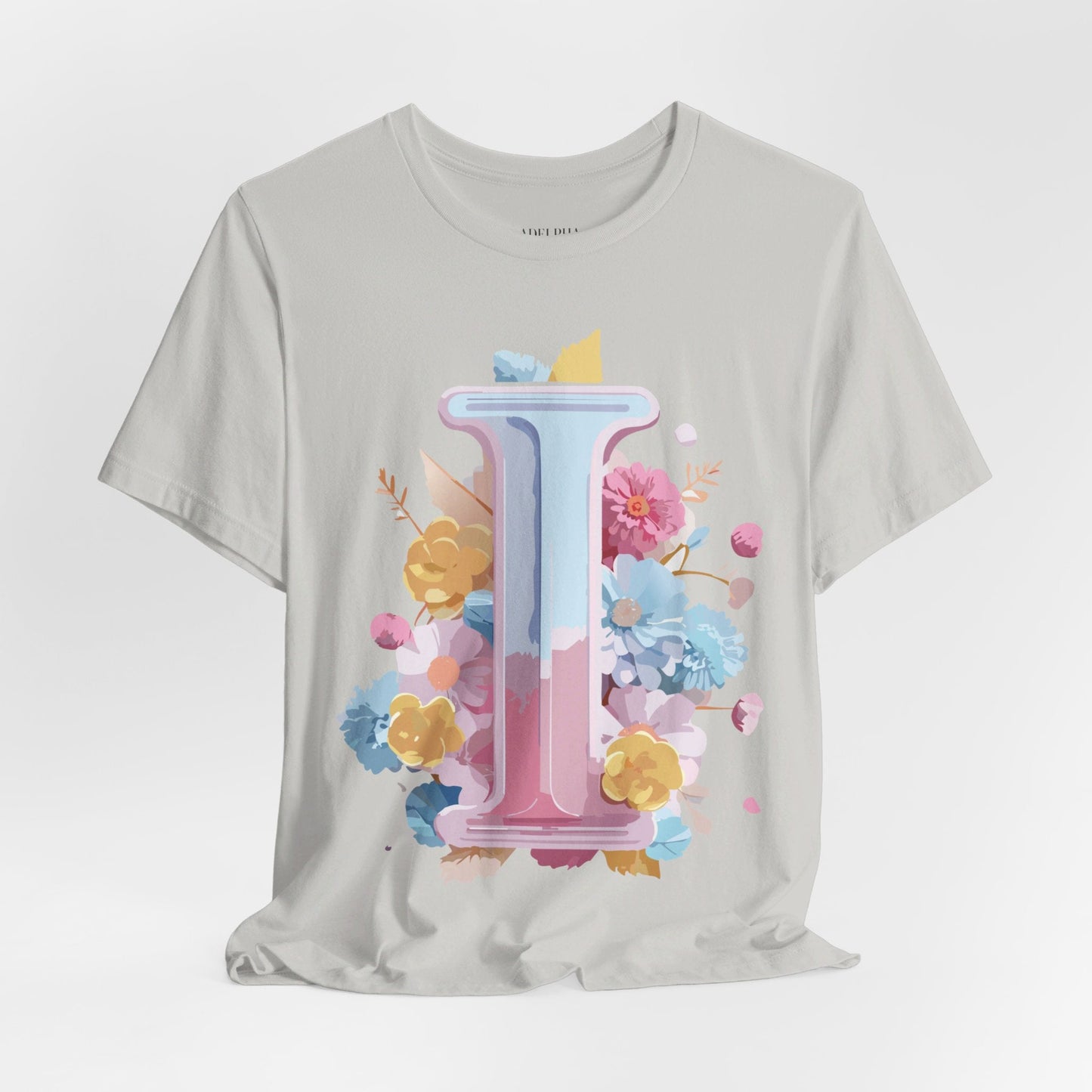 Letter I Shirt Graphic Tee Unisex Vintage Inspired Adelpha Artwork Premium Short Sleeve Tee