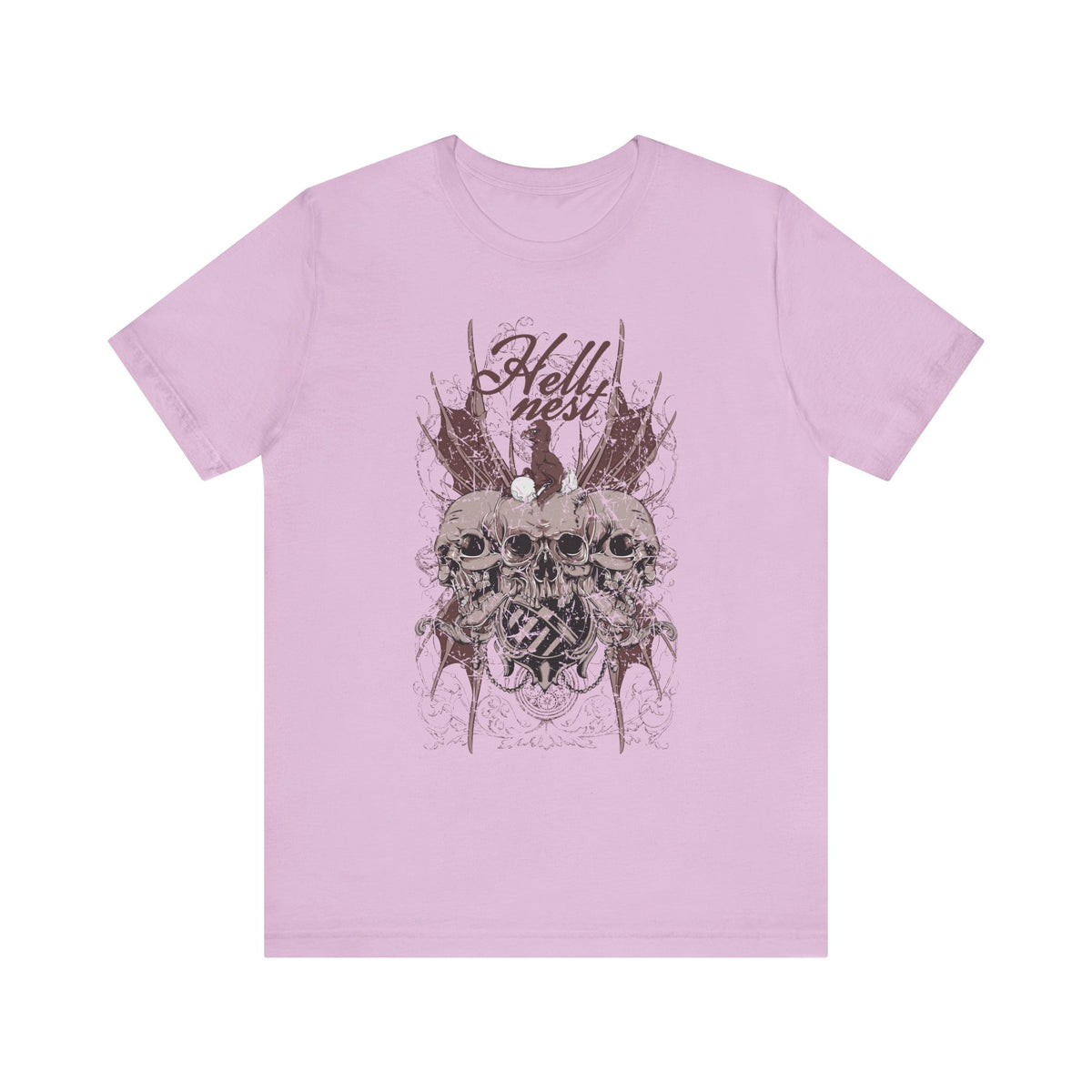 Skull Cluster graphic tee Gothic skulls grunge floral design