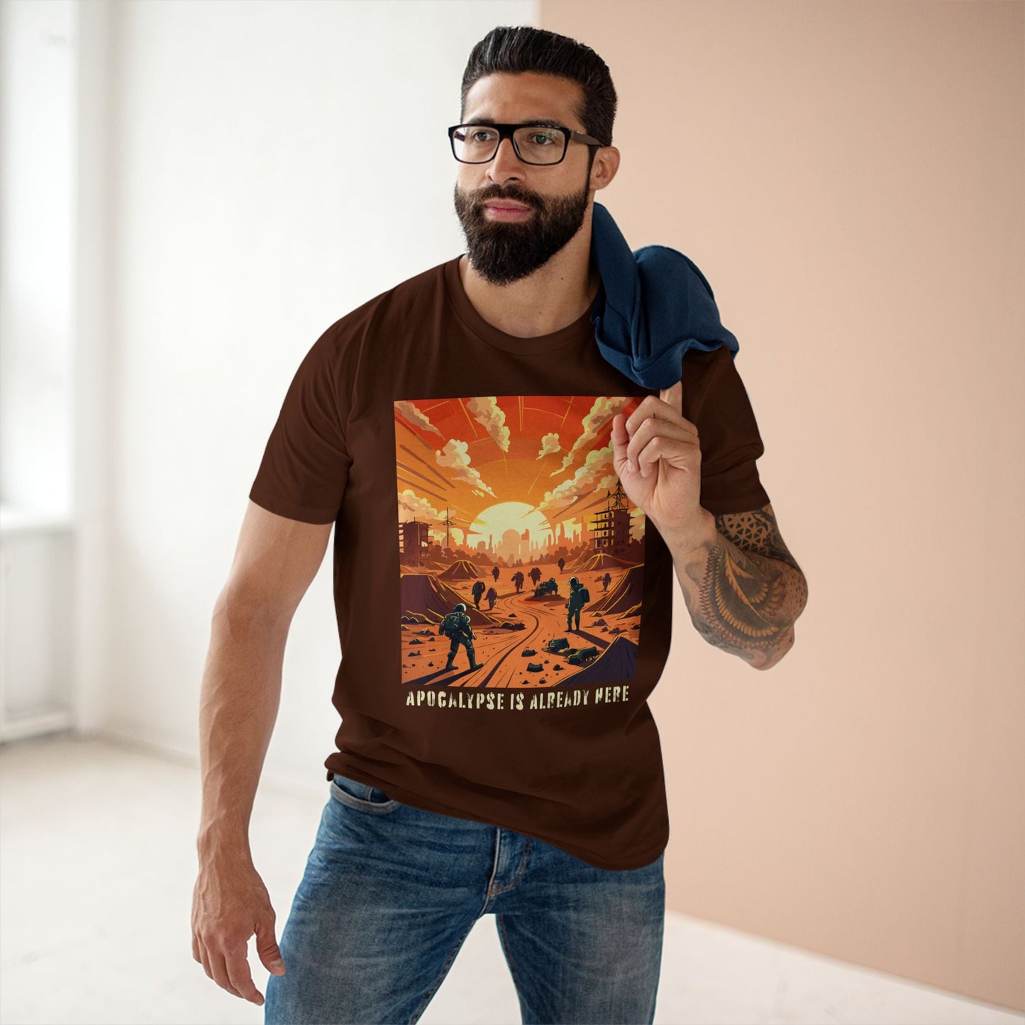 Cataclysm Doomsday Shirt Unisex Premium Cotton Tee With Original Art Retro2Nova Design