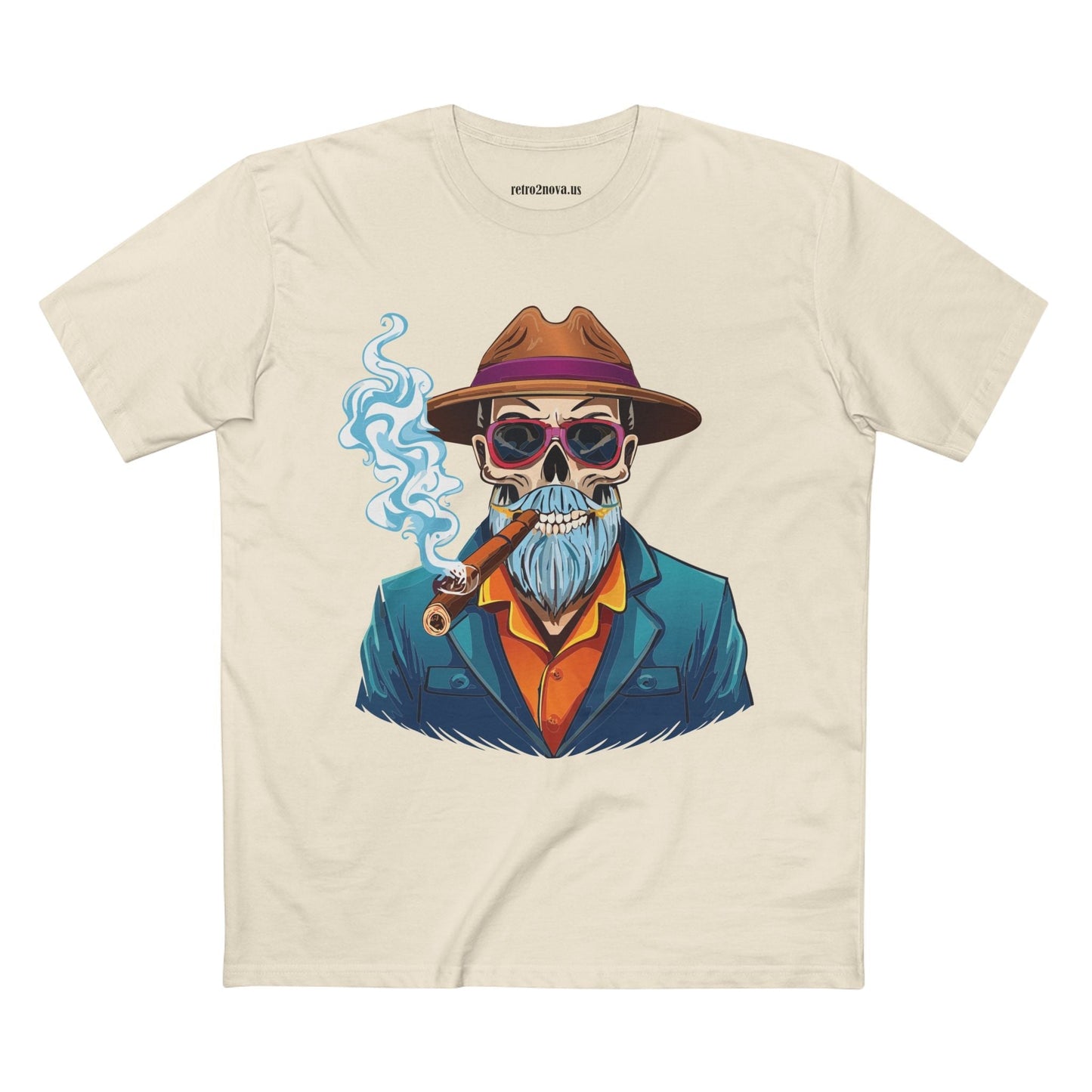 Skull Shirt Skeleton Tee Unisex Premium Cotton Art Design Original By Retro2Nova Exclusive Collection