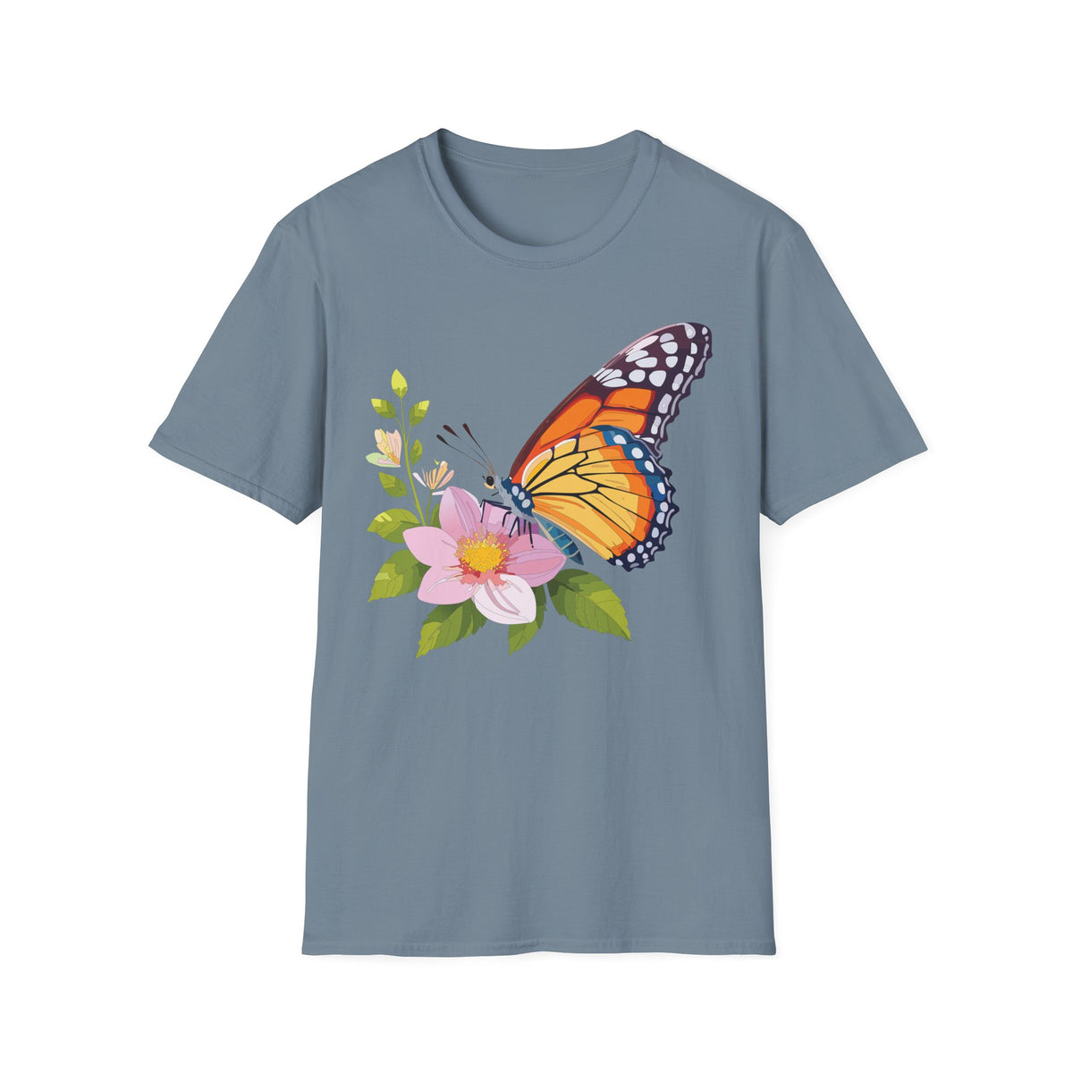 Butterfly and Wildflower Graphic Tee Unisex 100 Cotton Gildan T-Shirt