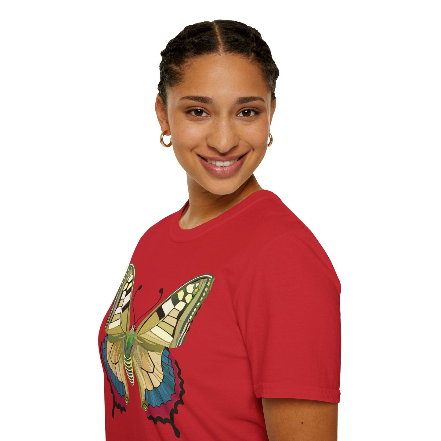 Butterfly T Shirt Unisex Monarch Design Soft Cotton Gildan 64000 Short Sleeve Tee