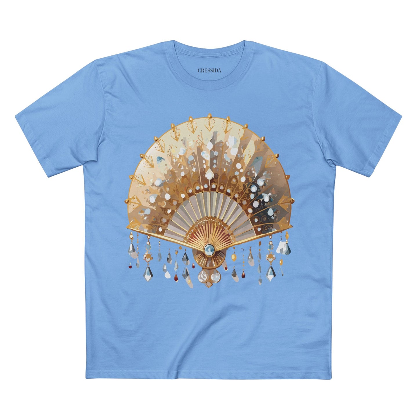 Antique Fan Graphic Design T-Shirt Unisex 100 Cotton Floral Carnival Artwork Tee 15