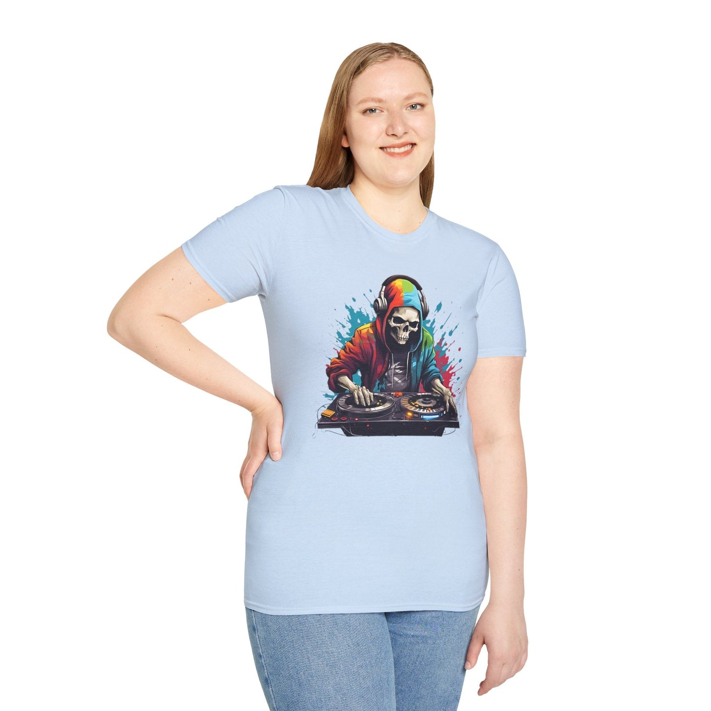 Skull T Shirt Unisex Skeleton Tee 100 Cotton Softstyle Gildan 64000 Graphic Tee Artwork