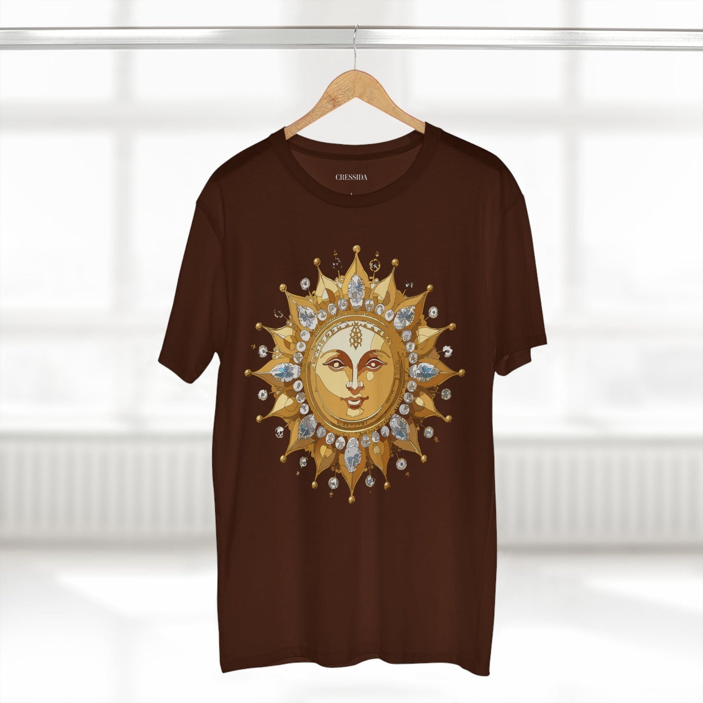 Gold Sun Graphic Unisex 100 Cotton T-Shirt with Golden Art Design 7