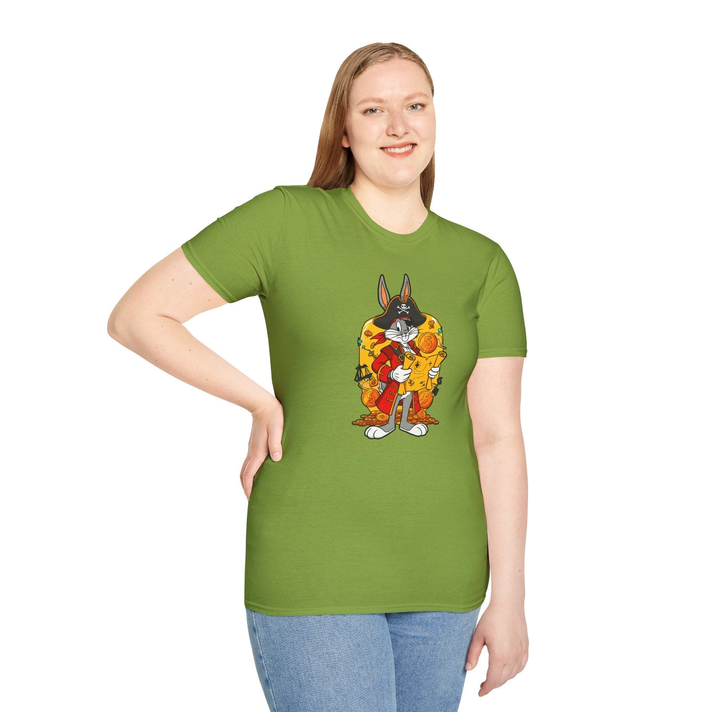 Cartoon Bunny Graphic Unisex Cotton Animal Animation Artwork Design Tee 29