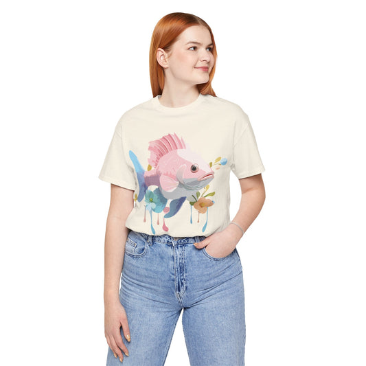 Fish Graphic Unisex 100 Cotton Vintage Artwork Tee 1