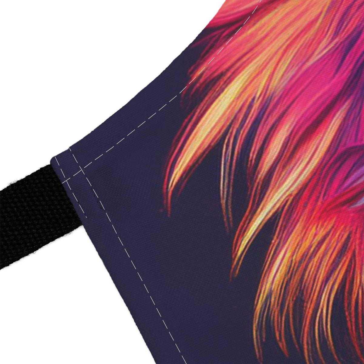 Colorful Neon Dog Apron — Cool Pooch with Sunglasses & Heart Bandana Stain-Resistant - Art Print Canvas Apron