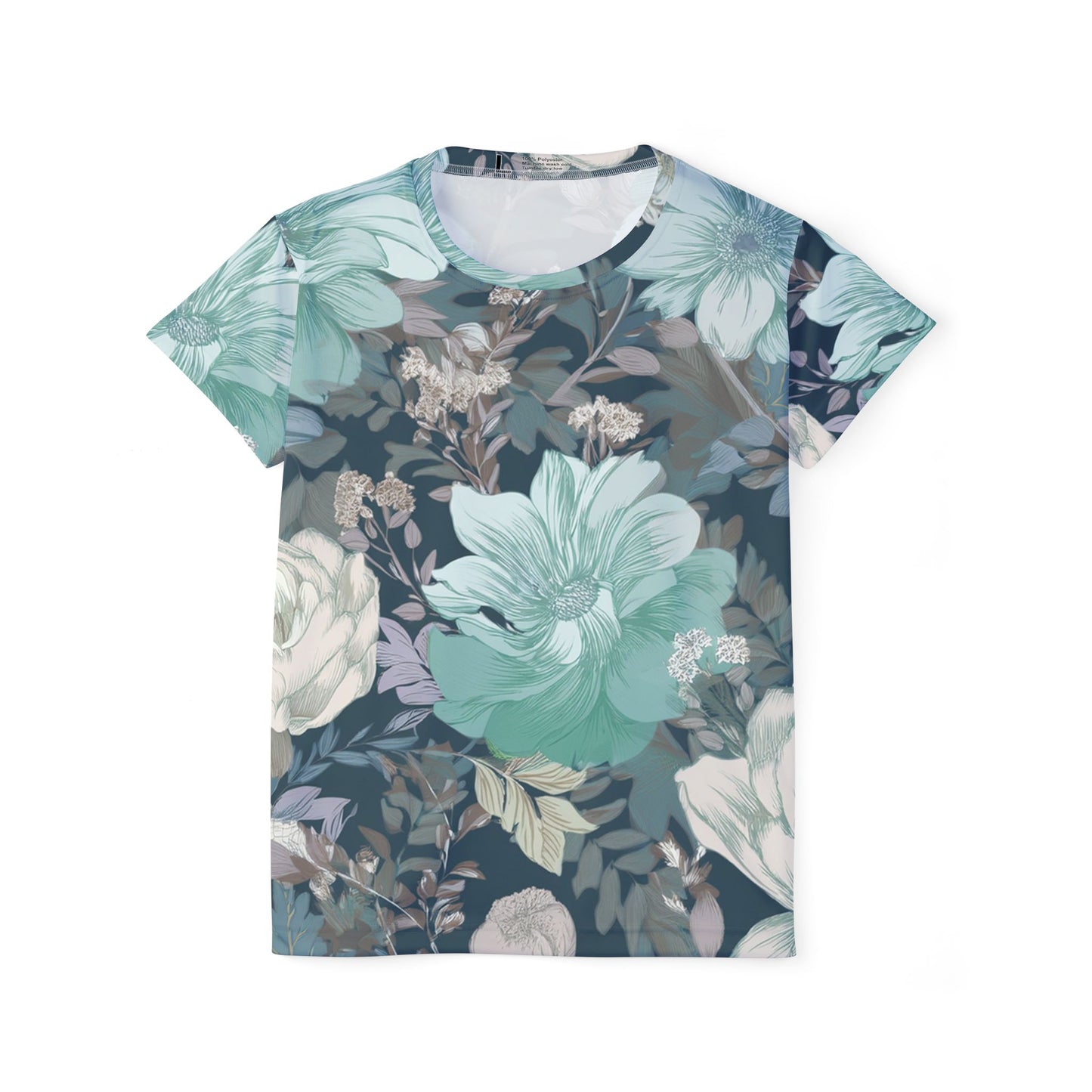 Women Poly T-Shirt with Floral Print