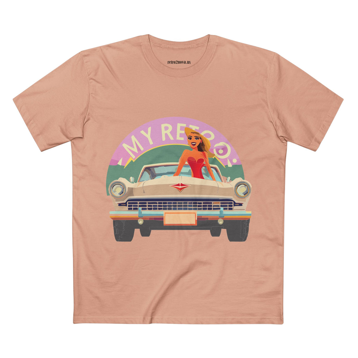 Retro Car Vintage Graphic Tee Staple Unisex 100 Cotton Tee Shirt - RC-27