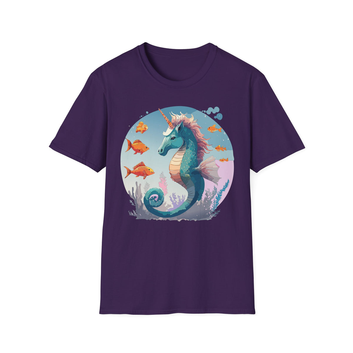 Sea Unicorn Seahorse T-Shirt | Nautical Mythical Creature Tee