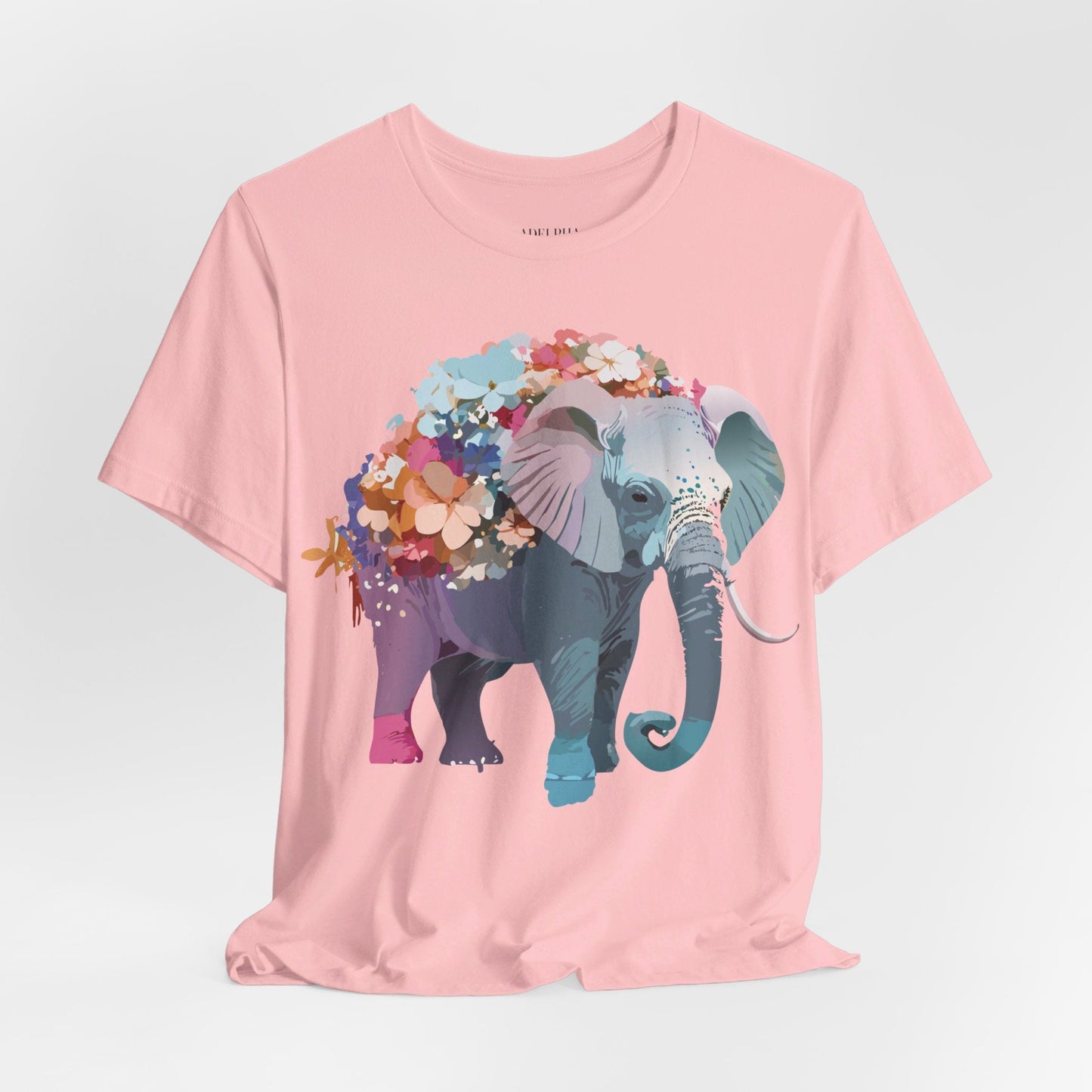 Adelpha Elephant Graphic Tee Unisex Short Sleeve Vintage Inspired Art Design Collection