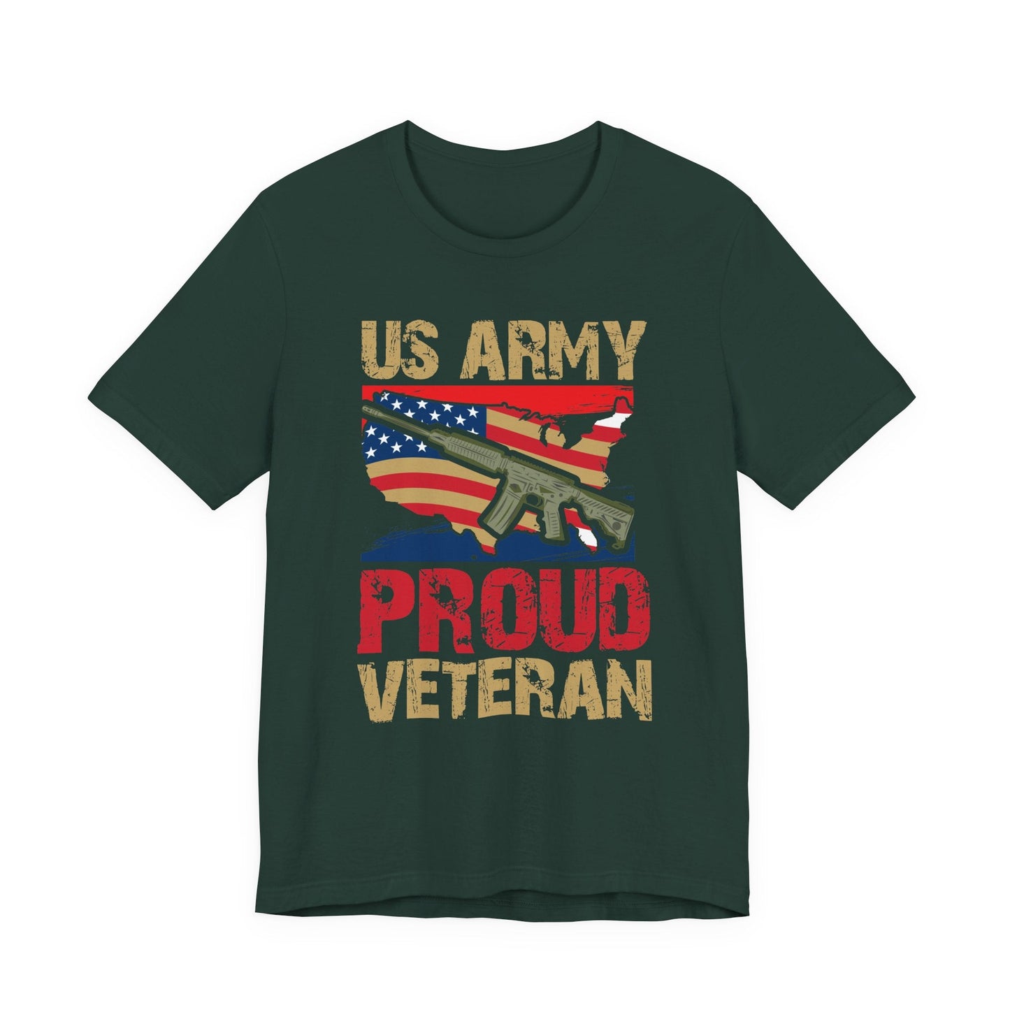 Army Veteran Patriotic Graphic Design Unisex Cotton T-Shirt v17